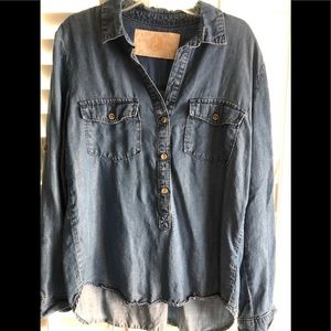 Bella Dahl Chambray Pullover Shirt